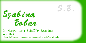 szabina bobar business card
